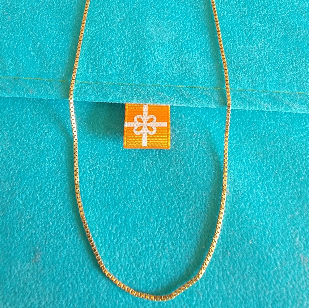 10k yellow gold 2mm box chain nwot!